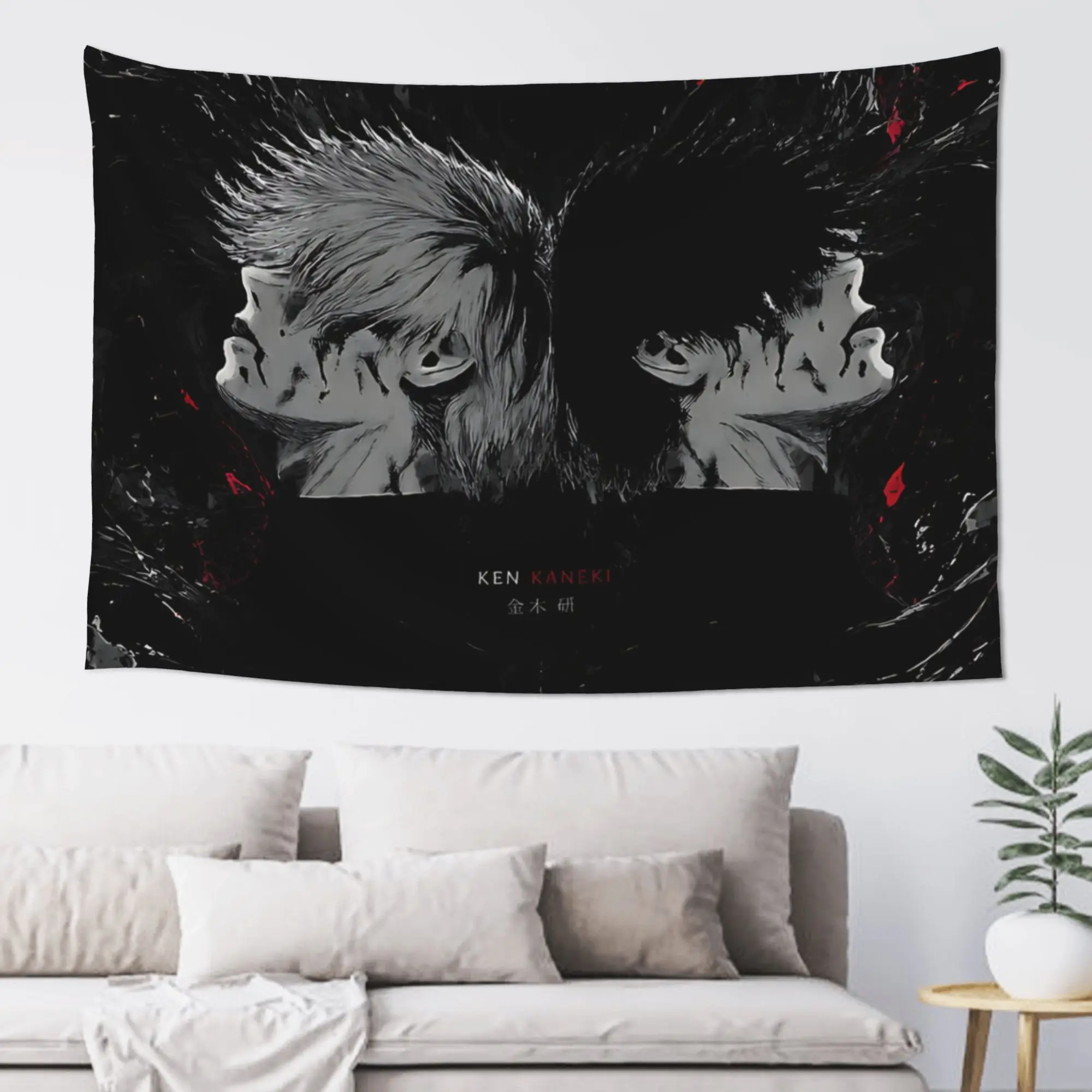Cutecore Halloween Tokyo Ghoul Kaneki Tapestry Bedroom Decoration  Wall Hanging Blanket Tapestry Cool Stuff For Room