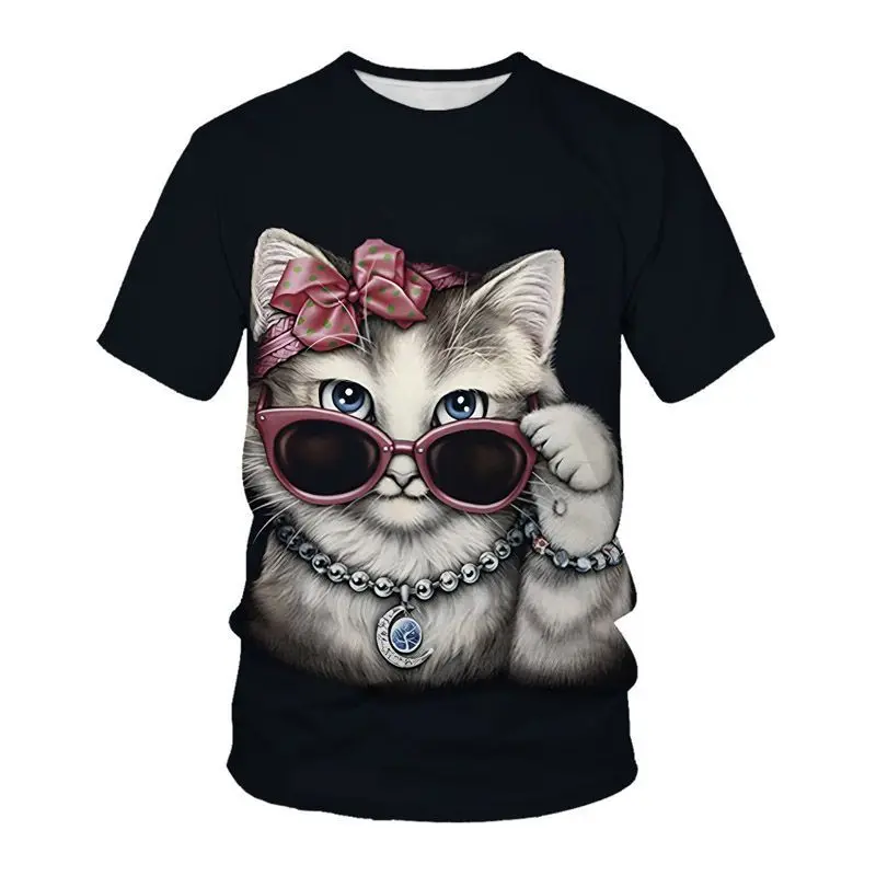 جديد الأكثر مبيعا ثلاثية الأبعاد لطيف الحيوان طباعة الرجال المألوف قصيرة الأكمام تي شيرت فضفاض تي شيرت الرجال النساء قمصان الاطفال التي شيرت #1