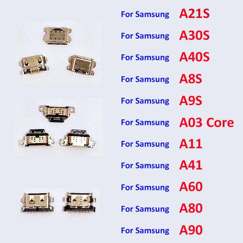 10Pcs USB jack socket connector charger Charging Port For Samsung A52 A72 A33 A40 A50 A50S A53 A11 A03S A80 A8S A90 A01 A03 Core