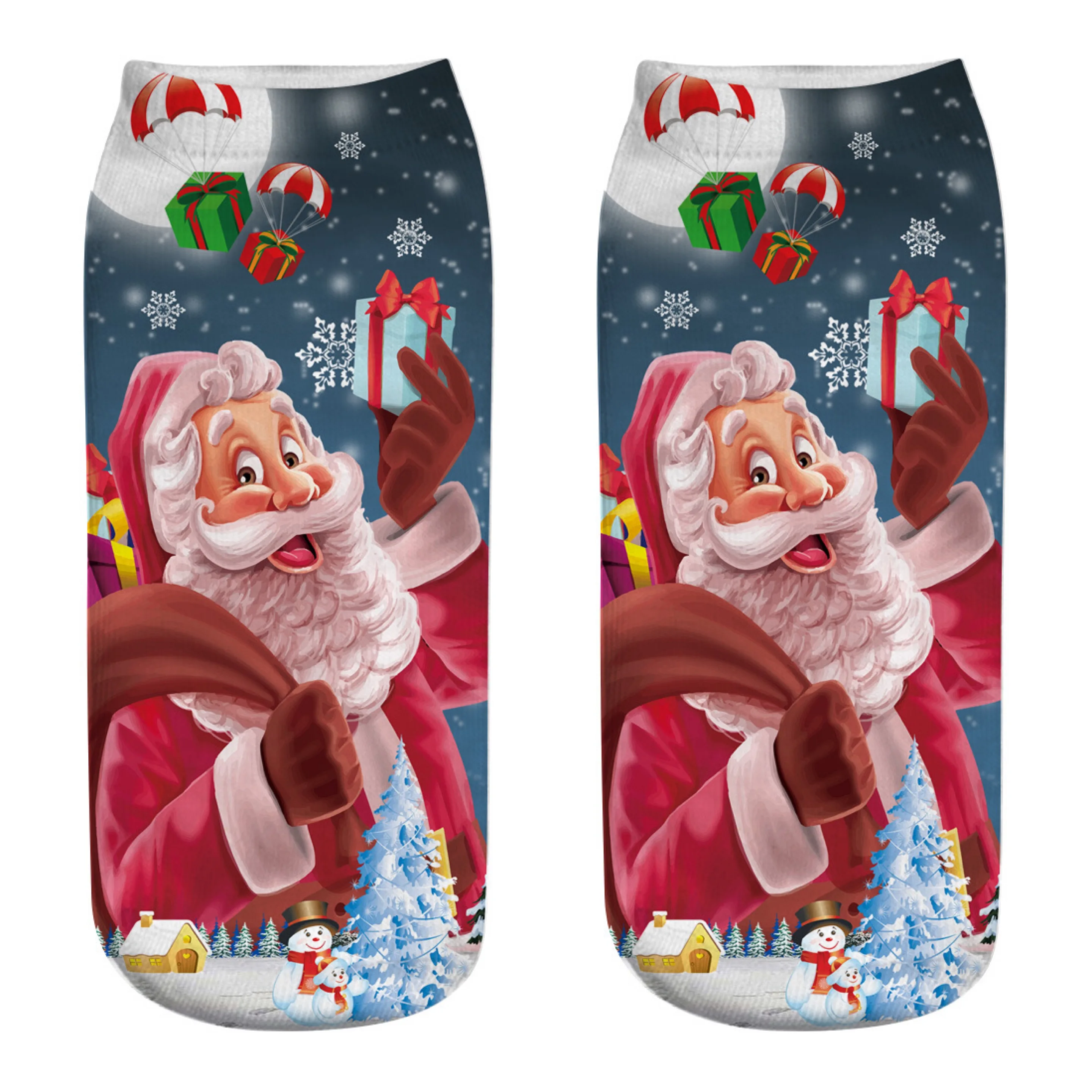 women socks new arrival 3D printing socks Christmas socks happy funny Explosion boat cotton socks