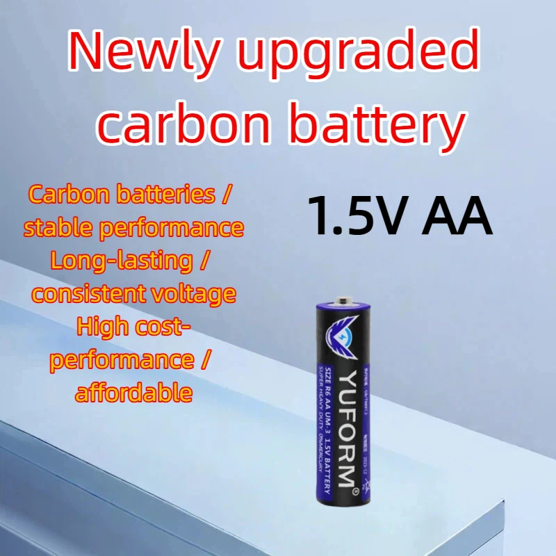 

1.5V AA Carbon Battery, Suitable for Clocks, Remote Controls, Toys, Flashlights, Keyboards, and Mice, Long-lasting and Durable