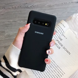 Funda protectora trasera de silicona líquida para Samsung Galaxy S10, S9, S8 Plus, Note 9, 8, S10 +, S8 +, S9 +, S10e, s9