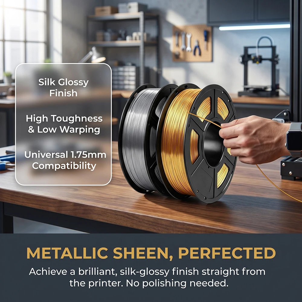 Filamento PLA Seda Prata e Sed - 3D Printing Nylon Filament avaliação e preço