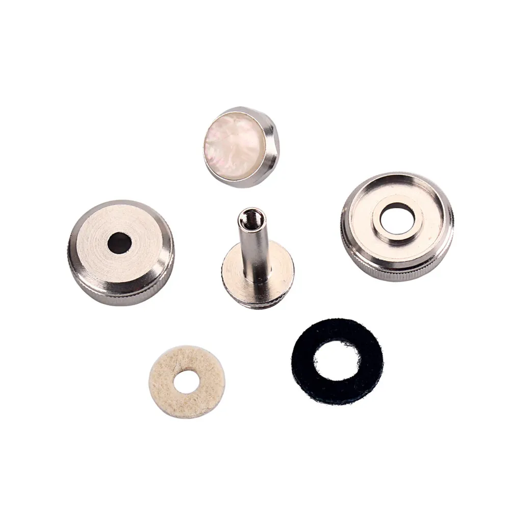 Professional Trumpet Repairing Buttons Screw Rod Covers Silver Replacement Parts for Brass Instruments Easy Carry Compact
