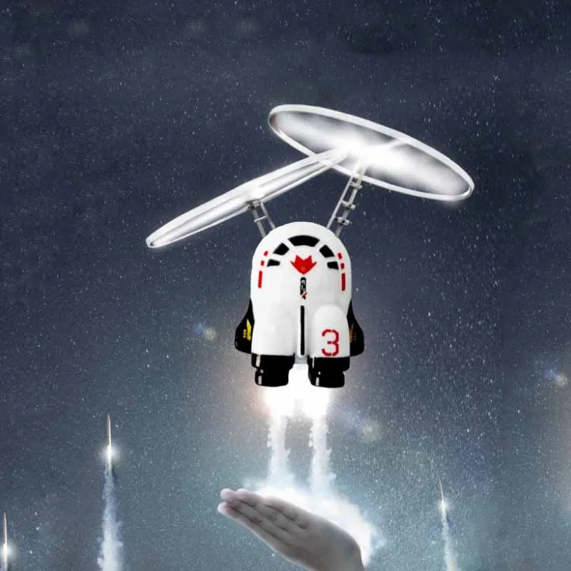 New Induction Flying Astronaut Robot Toy Model Novelty Funny Indoor Induction Flying Machine Children Interactive Puzzle Toys