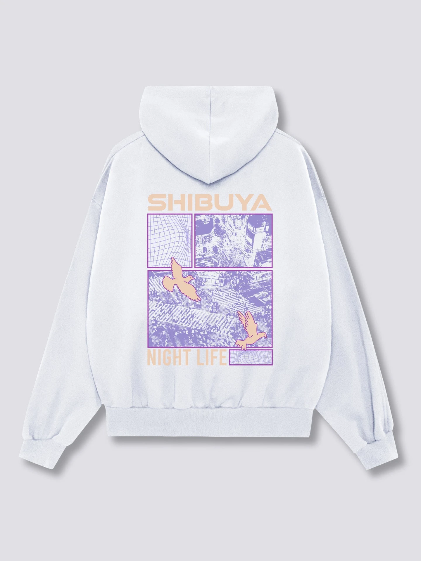 Harajuku Streetwear Oversized Hoodie Back Graphic Japanese anime Print Hoodie Men Women Pullover Sweatshirt Vintage Hooded Tops