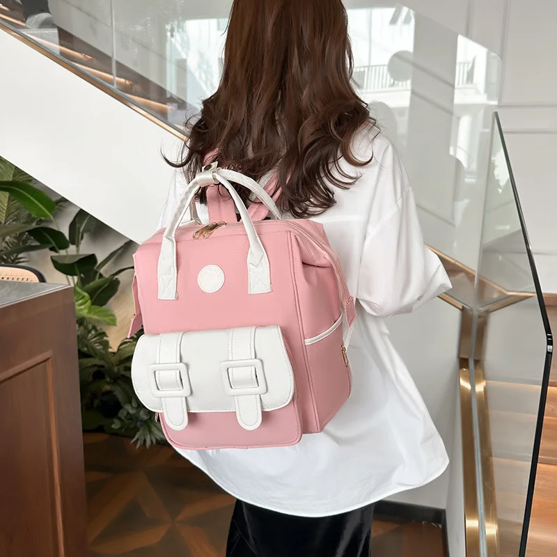 

Insulated Waterproof Mama Backpack - Large Capacity Nursing Bag for Women, Stylish Diaper Bag with Multi-Compartment & Thermal