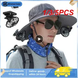 1/3/5PCS Portable Mini Solar Powered Clip Fan Mountain Climbing Camping Wilderness SurvivalSummer Hat Clip Cooler Fan