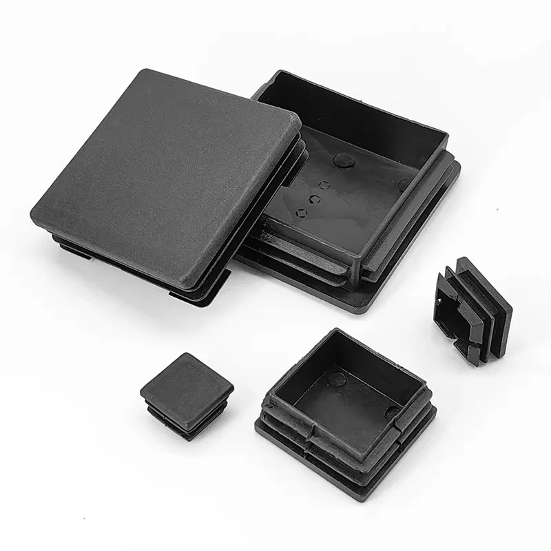 10pcs 20*20~80*80mm White Black Plastic Square Tube End Caps Inner Plugs for Stainless Steel Iron Pipe Foot Pads