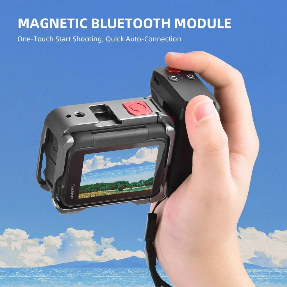 Quick Release Bluetooth Street Camera Handle Remote Control Street Grip Holder for Insta360 X5/Ace Pro/Ace Pro 2 - view 4