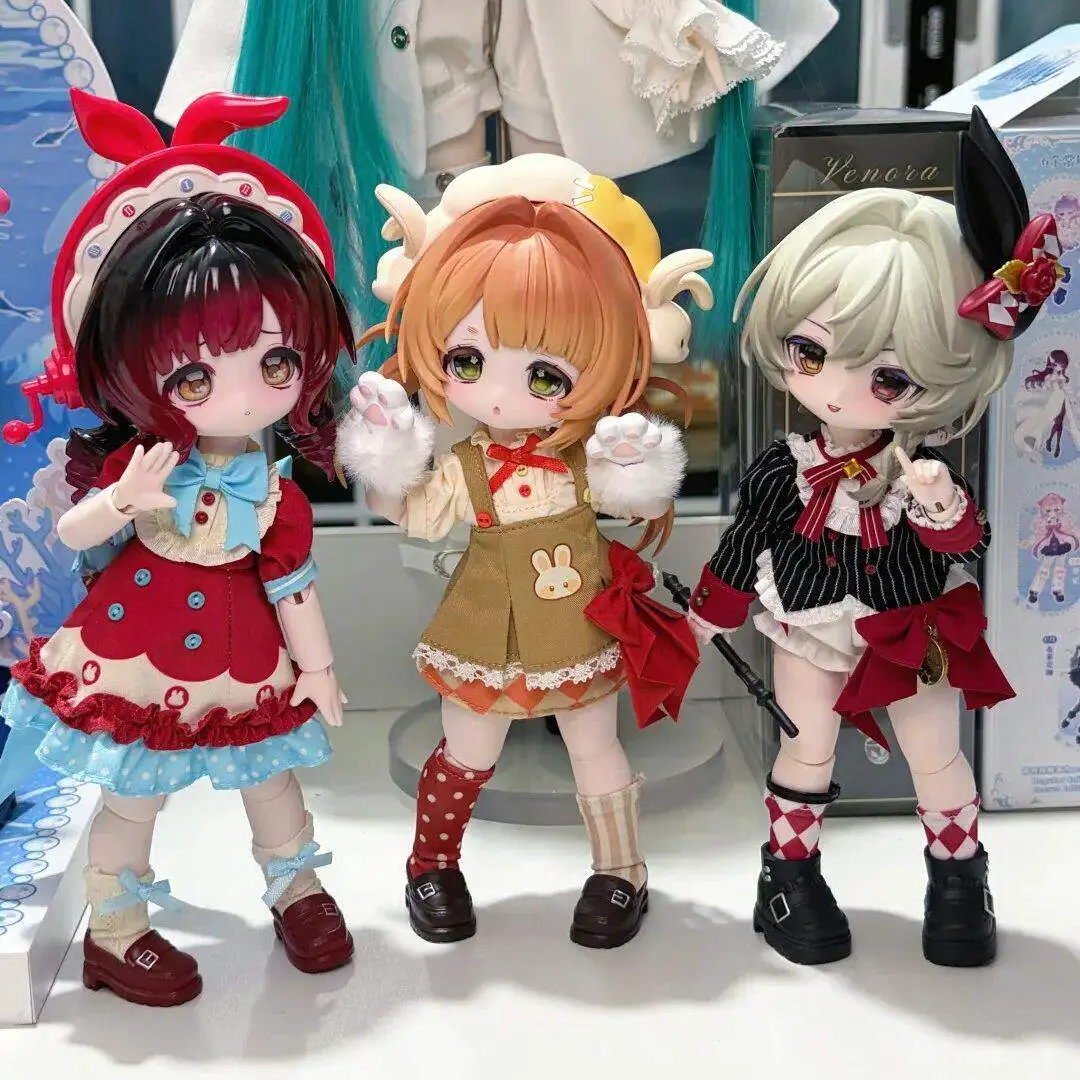 

Коллекционная шарнирная аниме-фигурка Come4free Bjd Doll Blind Box Bunny Dream Box Series 1/12: Кукла-кролик Бонни с одеждой
