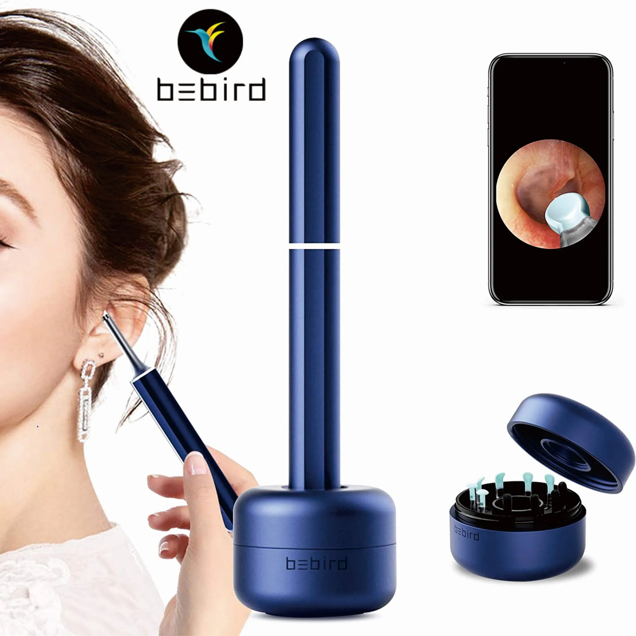 Bebird M9s X17 Pro Ear Wax Removal Camera Endoscope For Kid Adult Pet,  WiFi 6 Axis Intelligent Gyroscope