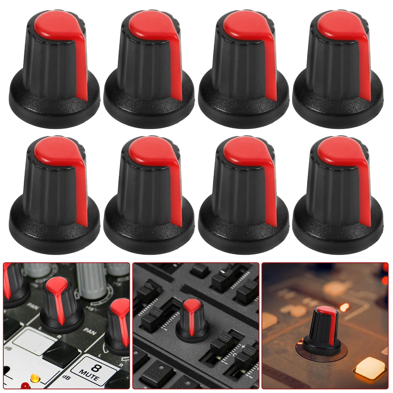 

20pcs Potentiometer Caps Plastic Dj Knob Replacement Universal Rotary Volume Control Knob For Dj Mixer Instrument Machine