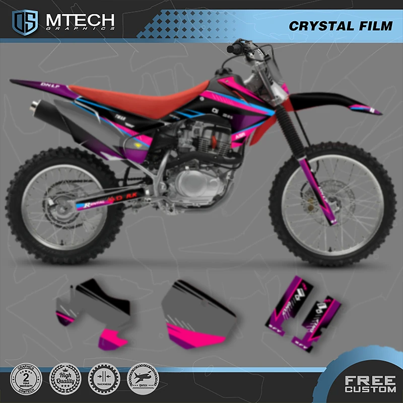 

DSMTECH Custom Graphics Background for HONDA CRF230 2015 2016 2017 2018 2019 2020 CRF150F Decals Stickers Kits 004