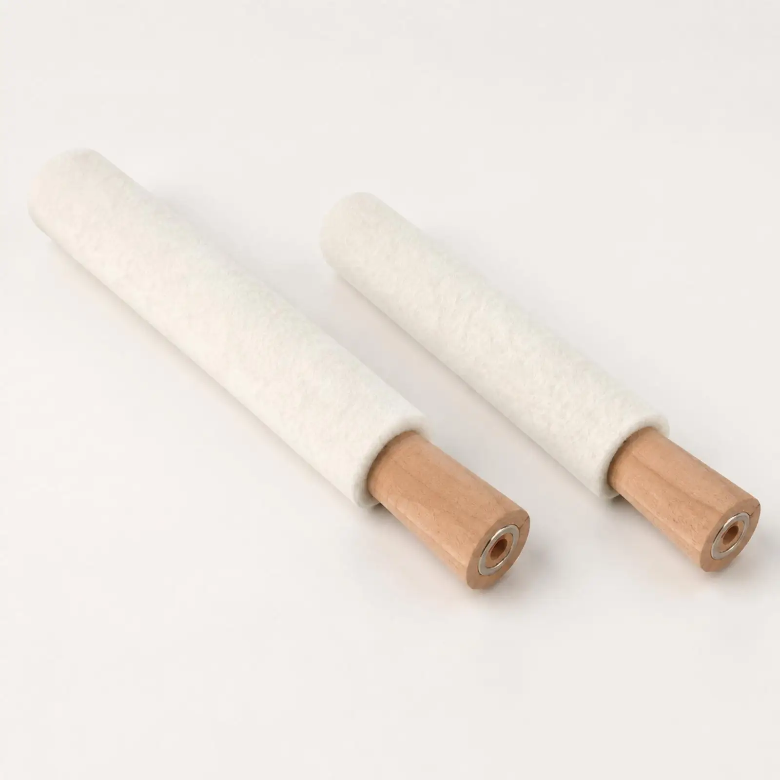 Wool Polishing Rod for Jewelry Making Ring Inner Surface Finishing Stick with Wooden Handle for Bracelet Work