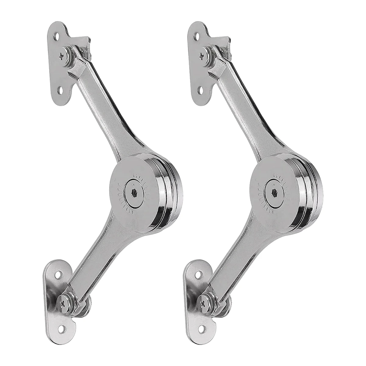 

A04I 2 Pcs Heavy Duty Lid Hinges Soft Close, Support Hinges Keep Lid Open Safe for Cabinets Kitchen Maximum Support 50Lbs