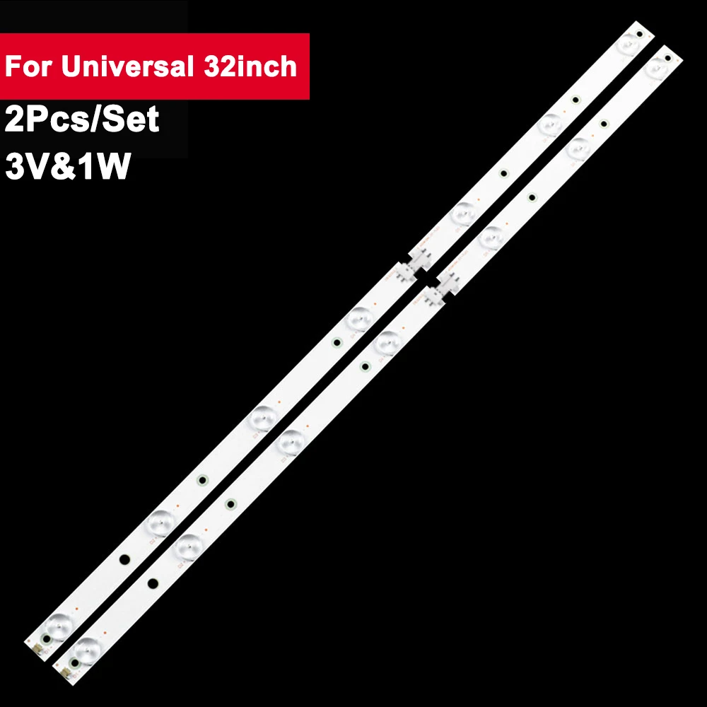 

600mm 7leds Baklight TV Repair For Universal 32inch TV 2Pcs/Set 3V 1W LED Backlight Strip Bar