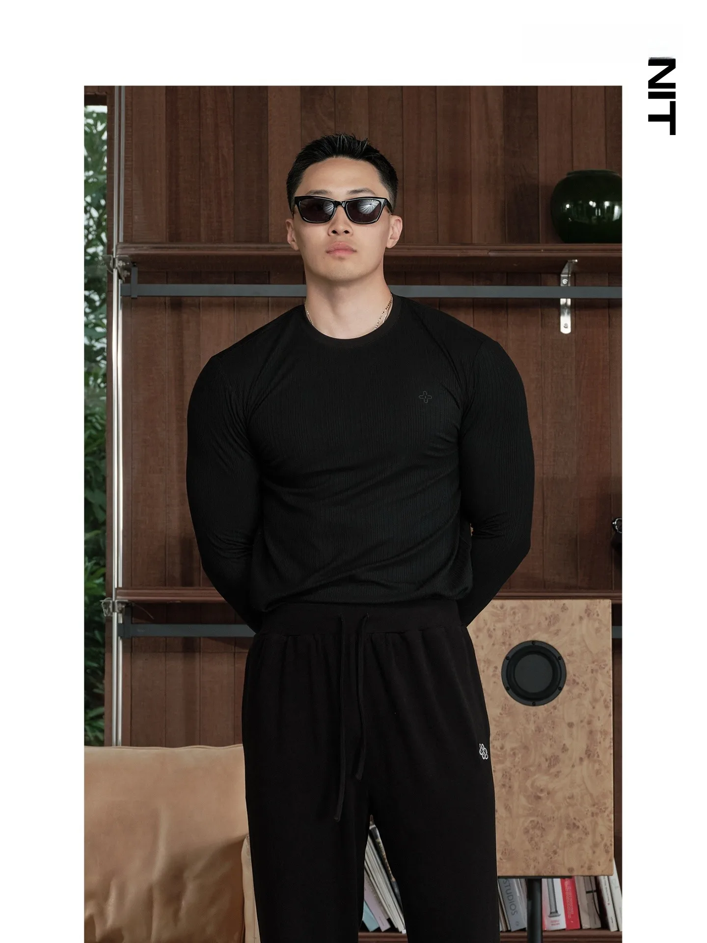 

High Elastici Long Sve Fitn Training T-irt Men's Slim Fit Basic Unit Spor Breathable Polyester Fiber round Ne
