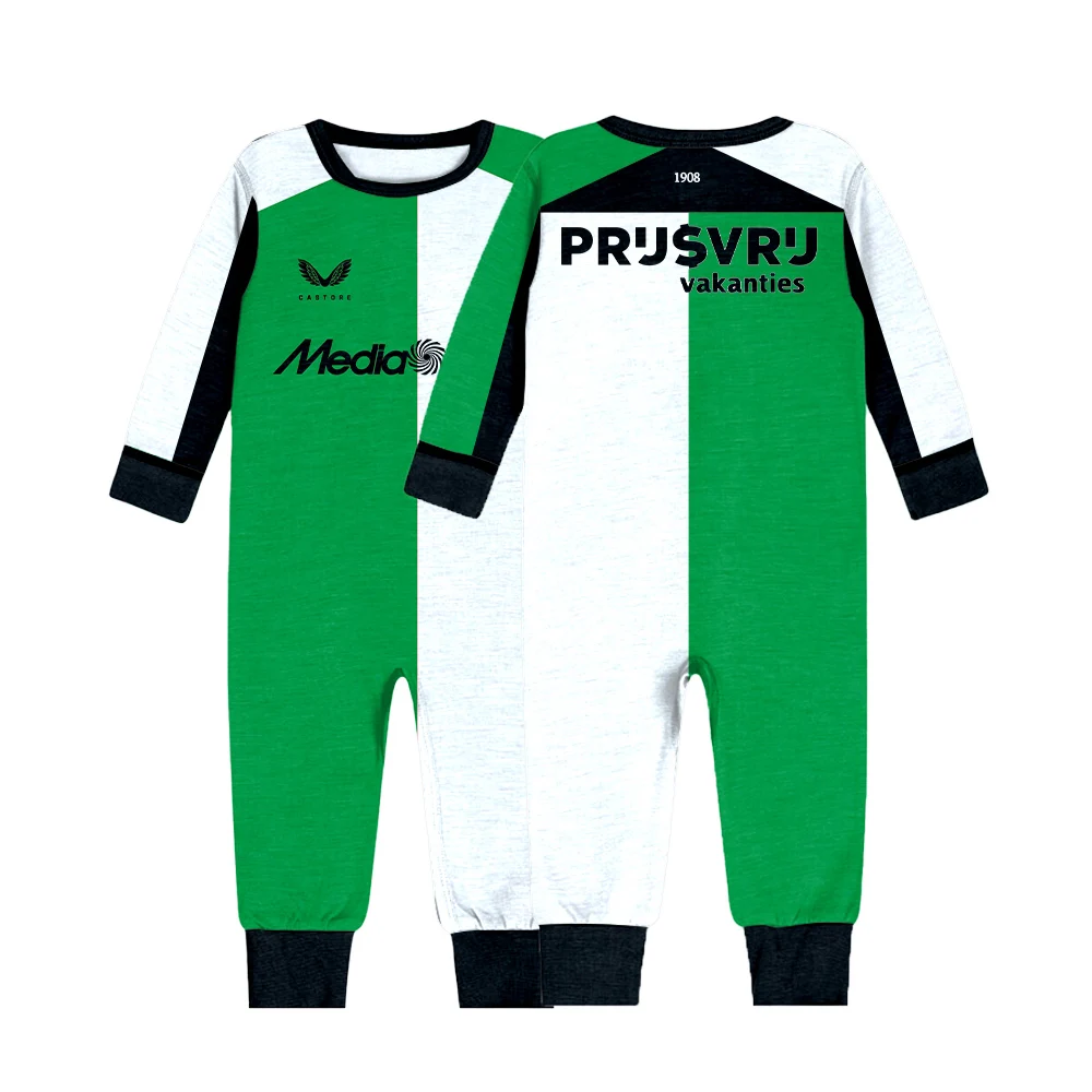 Penjualan laris jersey Derby 2024/25 Jumpsuit bayi katun cepat kering cetak 3D Jumpsuit Fitting Dekat anak laki-laki/perempuan baru Set satu potong