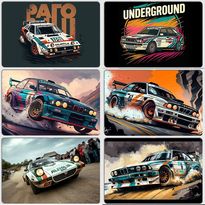 

Lancia Stratos M3 Legends Rally Car Integrale Martini Poster Metal Custom Sign Vintage Bedroom Home Wall Decor Room Decoration
