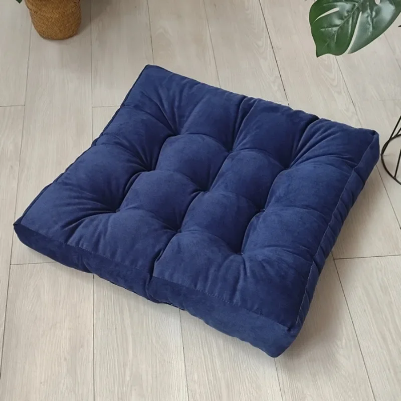 Solid color enlarged thickened plush seat cushion lazy cushion futon tatami bay window cushion