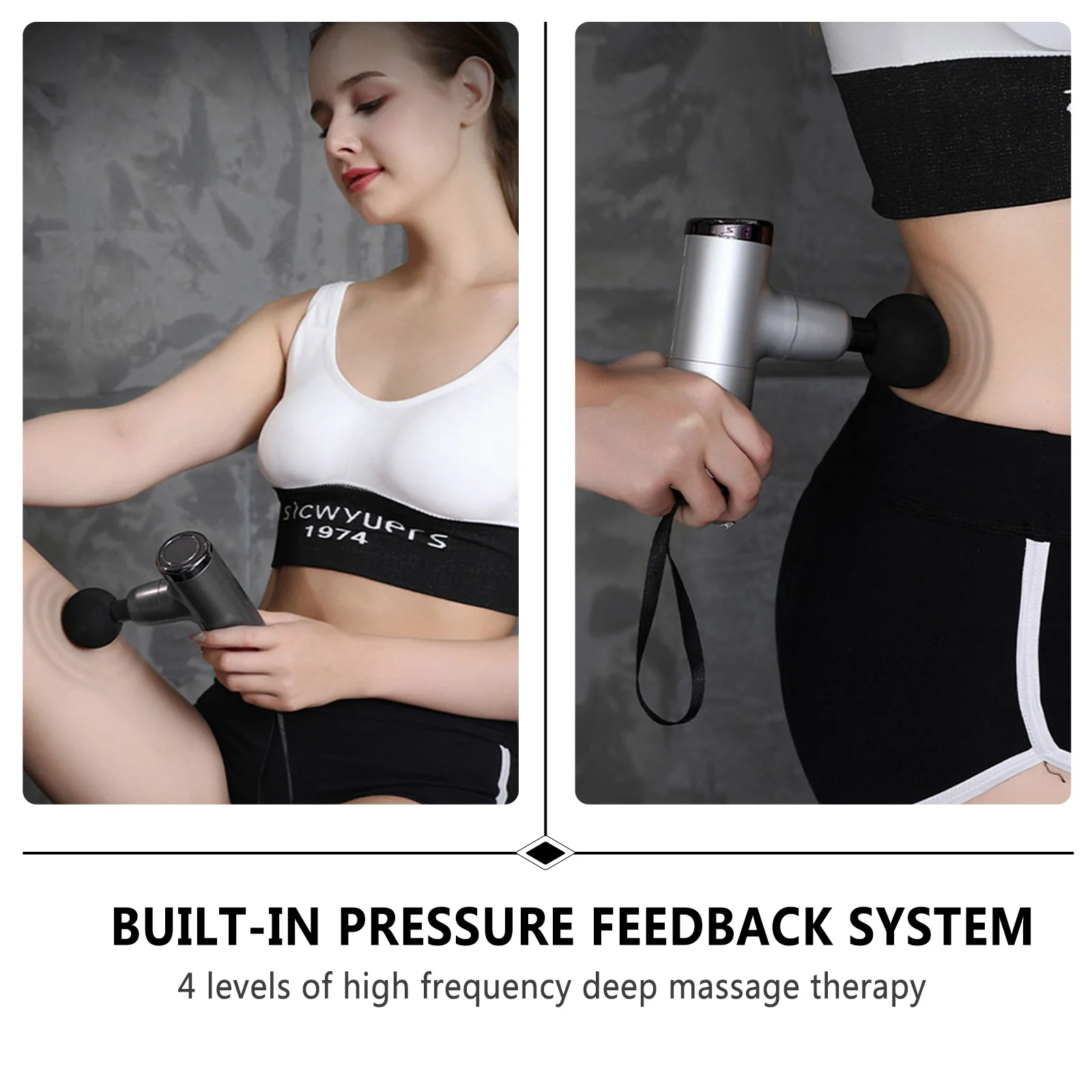 

1 Set Handheld Fascia Massager 4-Level High-Frequency Percussion Therapy 3200 Strokes/Min Muscle Relax Tool Deep Tissue Massage