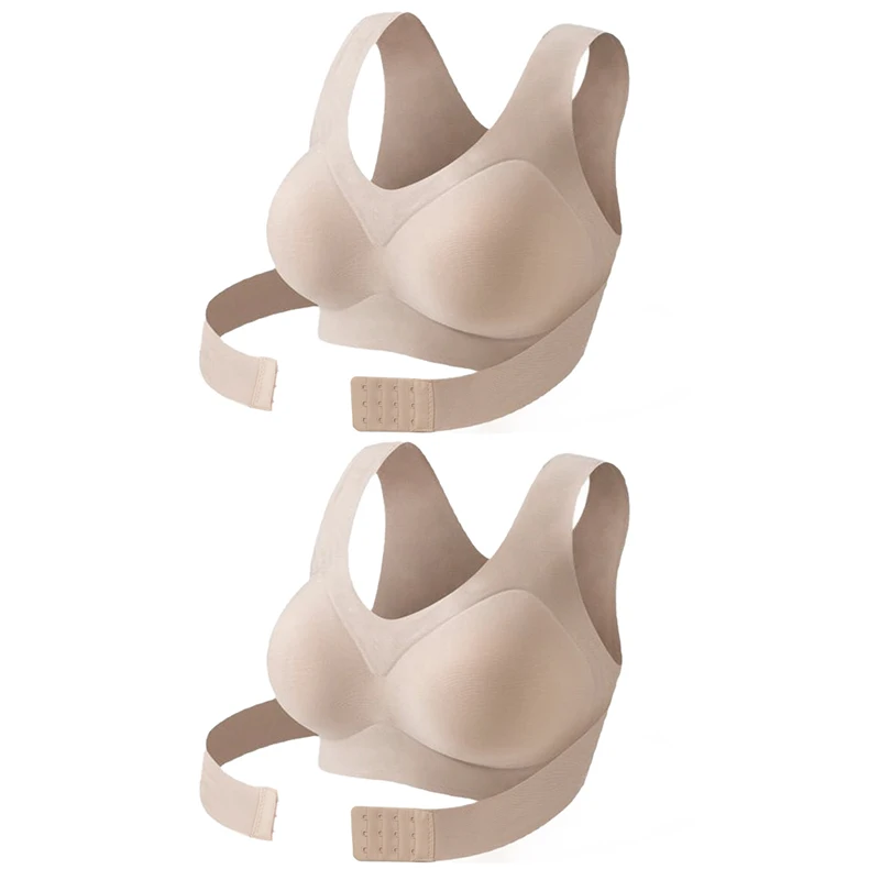 FallSweet 1/2PCS Damen-BHs zur Haltungskorrektur, nahtlos, kabellos, Push-Up-Bralette mit überkreuzter Rückenstütze, weibliche Dessous
