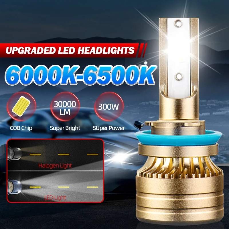 

Мощные светодиодные автомобильные фары H7 H4 CANBUS Bulb H1 H11 HB3 9005 HB4 9006 Фари COB Chip 12 В с эффективной системой охлаждения