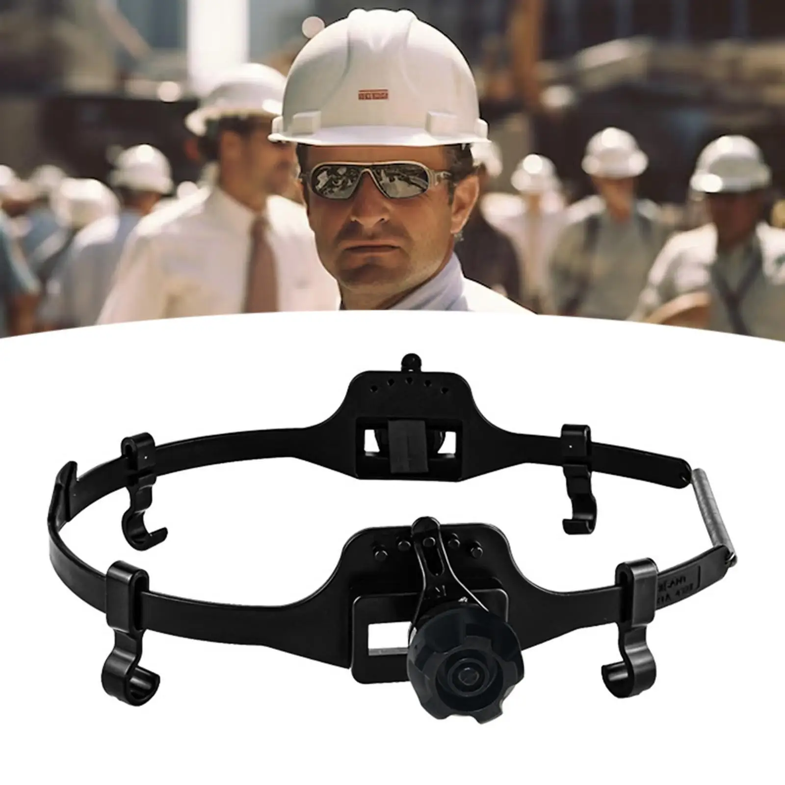 Adattatore per montaggio su cappuccio Sistema di montaggio per casco Speedyloop con 4 ganci per cappucci per saldatura Adattatore per cappello multifunzionale Adattatore per casco