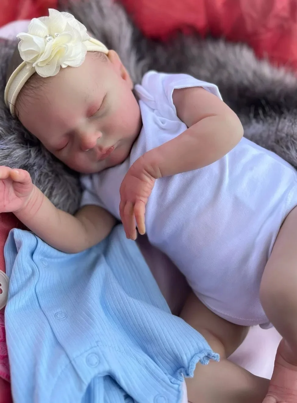 

20 inch Already Painted Finished Reborn Baby Doll Laura Handmade Reborn Preemie Baby Newborn Kids Toy Figure Gift Girl Dolls