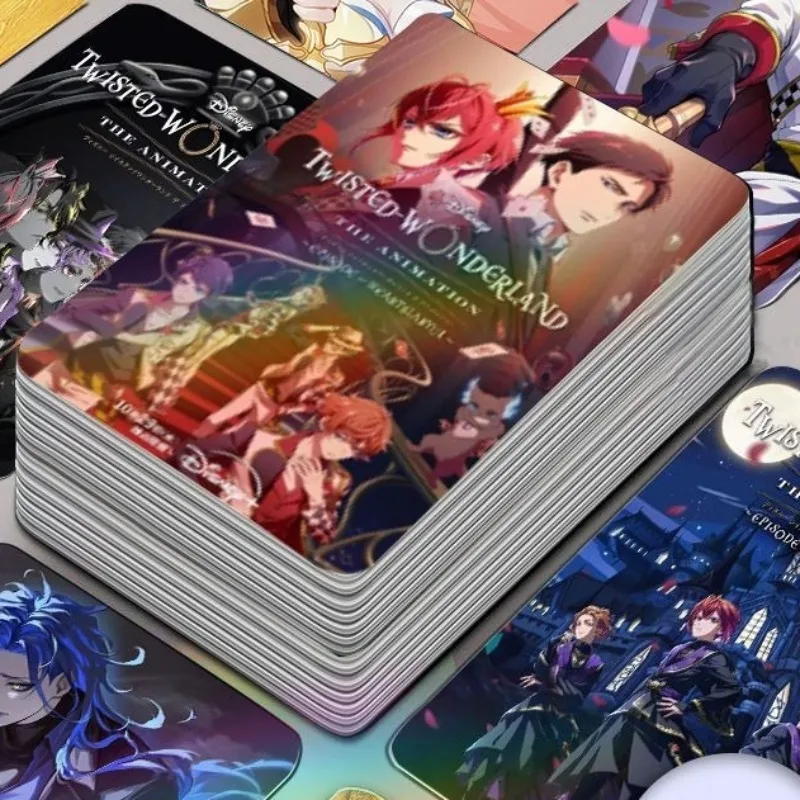 

Twisted-Wonderland: The Animation Laser Small Card Anime Peripheral Cute Cartoon Full Set Game Commemorate Postcard 96 Sheets