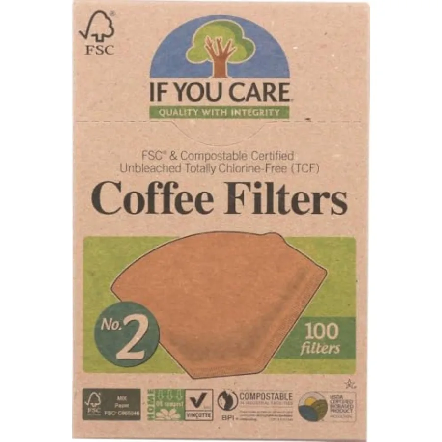 FSC Unbleached No 2 Coffee Filters, 100 Count