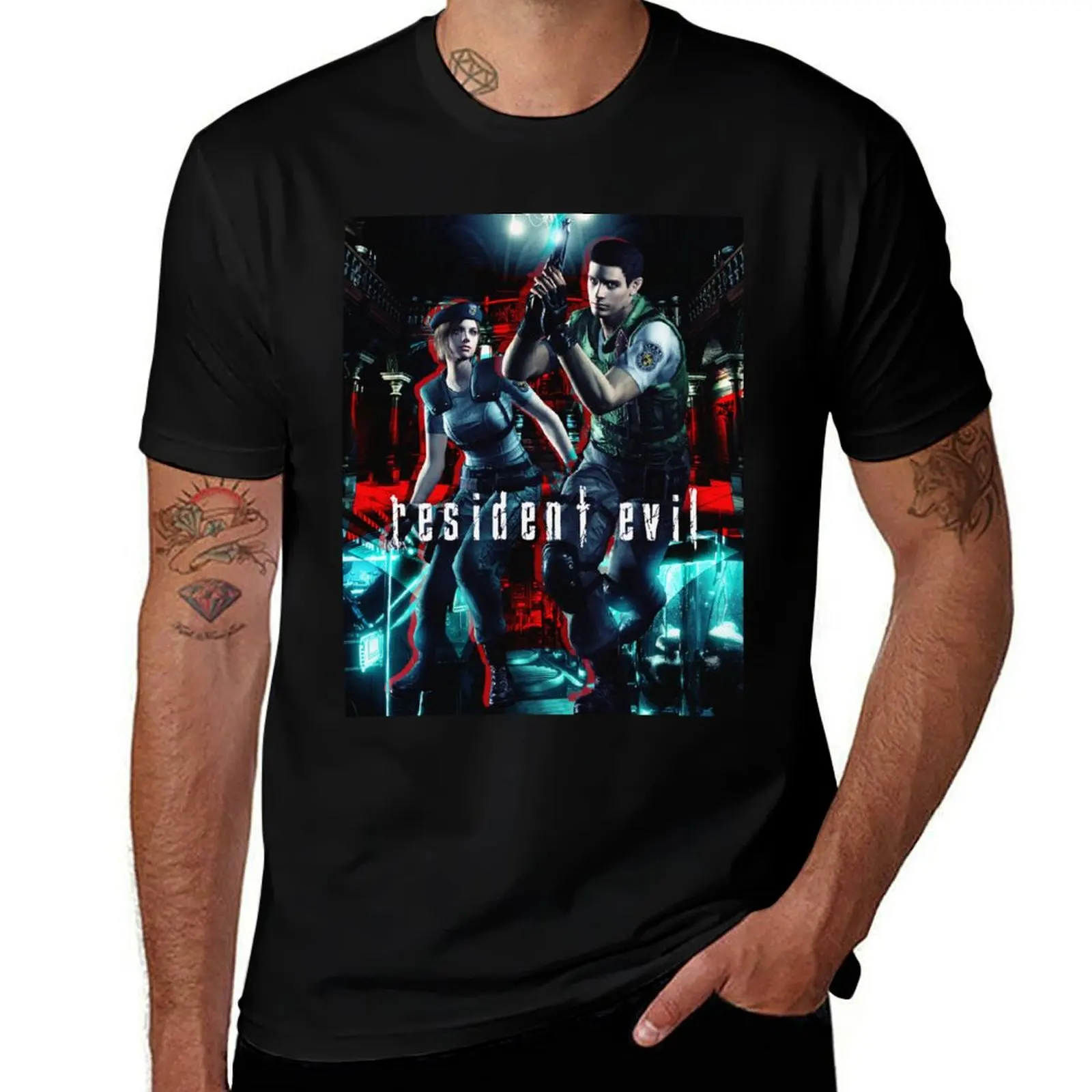 

REmake - Jill & Chris T-Shirt man t shirt street wear funny costumes men t shirt