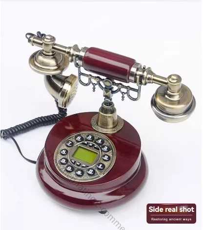 Telephone European Retro Home Antique Landline Old-fashioned Office Antique American Telephone Turntable Telephone
