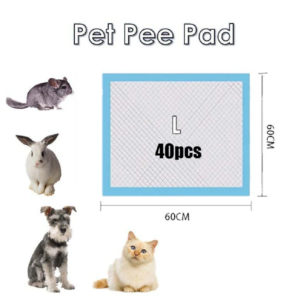 1.3kg/pack Super Thick  Absorbent Waterproof Dog and Puppy Pet Training Pad, Housebreaking Pet Pad 40-Count Large-Size