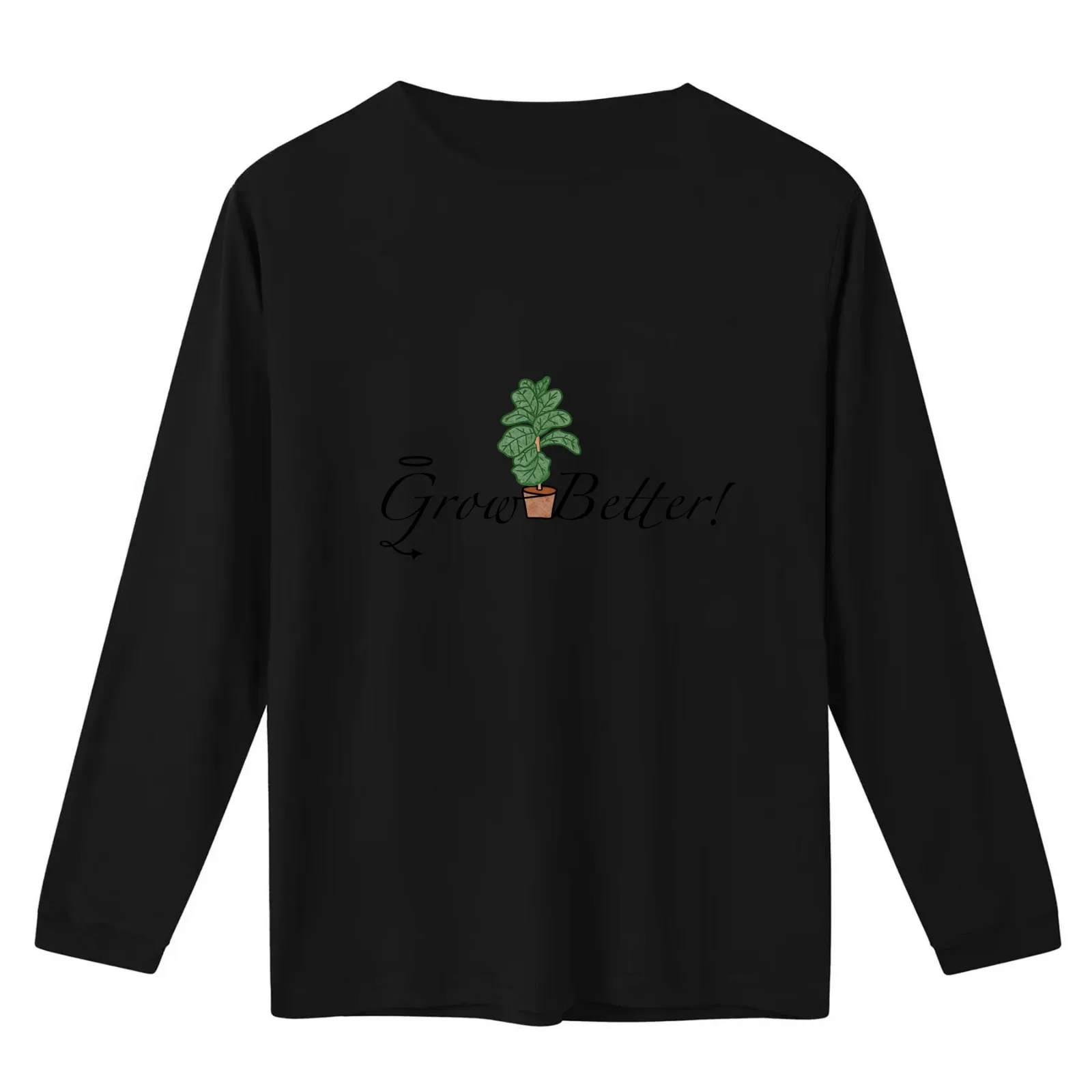 GROW BETTER! T-Shirt Summer Casual Cotton Tee Oversized Streetwear Tops Vintage Graphic Print Loose Fit Short Sleeve