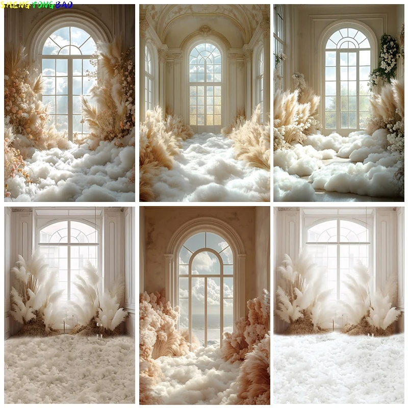 

Boho Arch Door Photography Backdrop Flower Bridal Shower Wedding Birthday Party Maternity Art Portrait Photo Background Decor