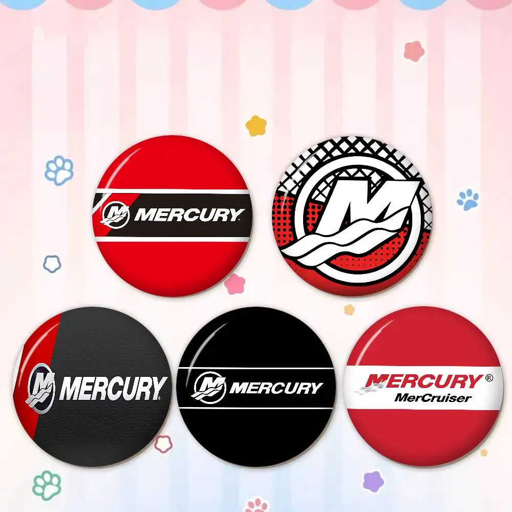 Mercury Racing Car 58mm Cute Series Pins Funny Badge Interesting Cartoon Animals Brooches Backpack Clothes Gift Accessory