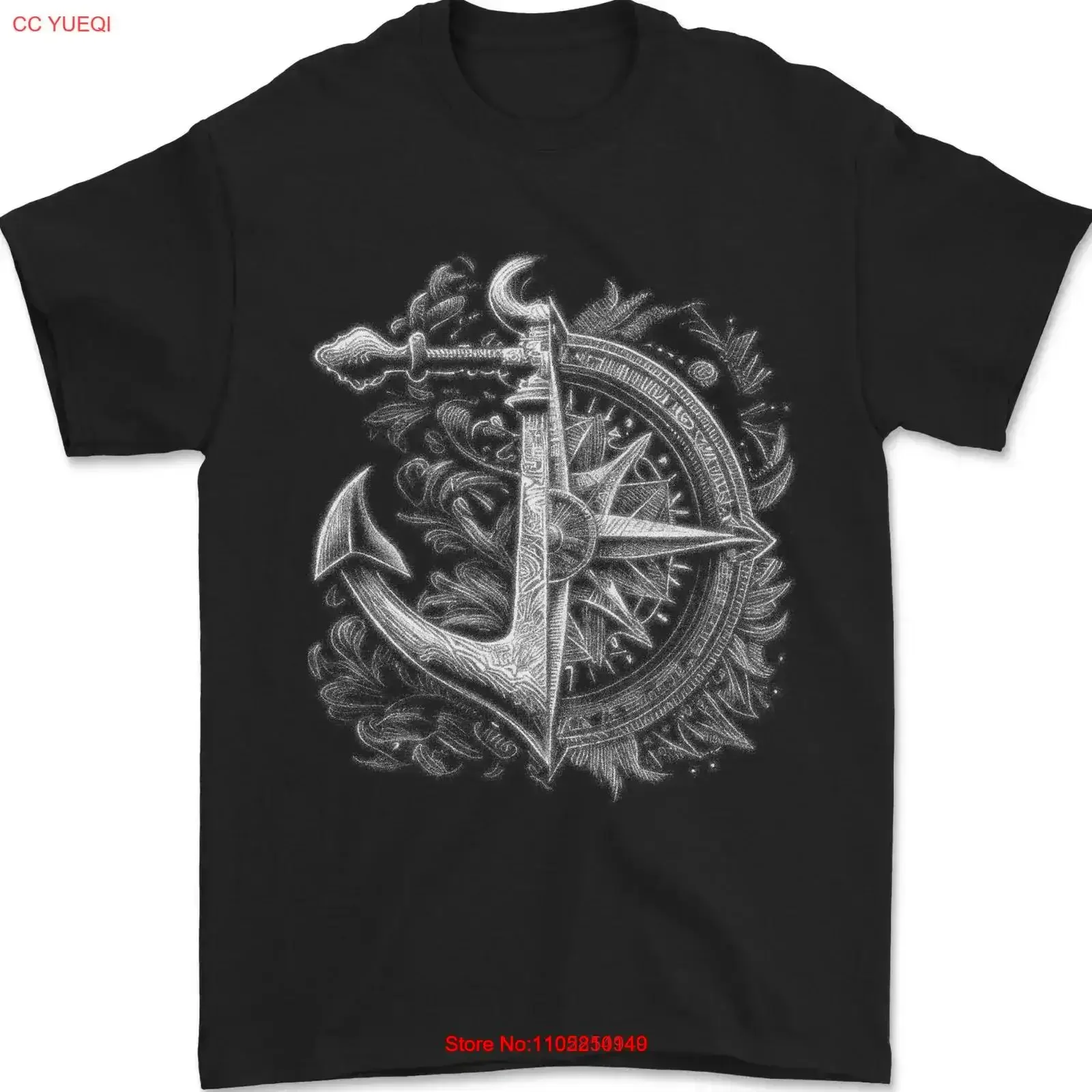 Sailing Compass Anchor Sailor Boat Yacht Mens T Shirt 100 Cotton vintage Washed homme Comfortable Stretched Stylish