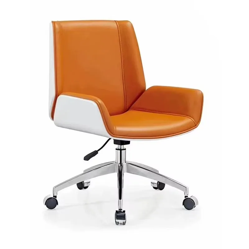 2026 New Luxury Mid Back Wholesale Cheap Price PU Leather Swivel Office Chair Hotel Bar Chair Waiting Chair