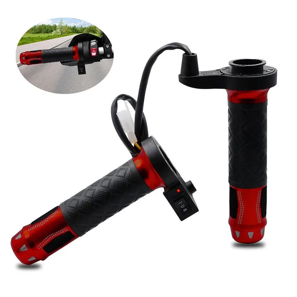 

1Pair Motorcycle Electric Handlebar 12V Heated Grip Waterproof Dustproof Three-Position Switch Adjustable Temperature Winter