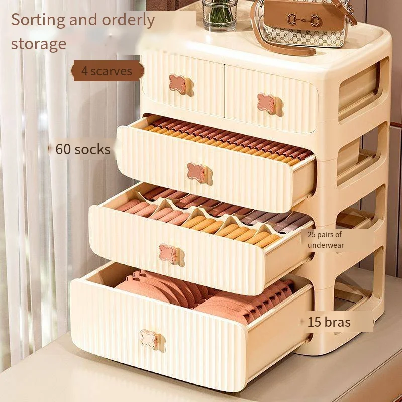 

Simple Underwear Storage Box Household Socks Wardrobe Layered Artifact Drawer Style Clothing Storage Personal Cloth Organize