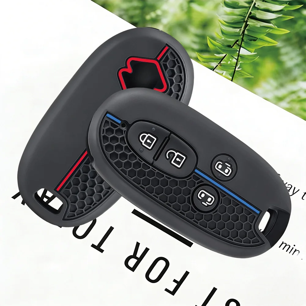 Funda de Silicona para Llaves de Coche con 4 Botones, Compatible con Suzuki Palette, Solio, Hustler, Alto, Lapin, Every, Spacia, Accesorios para Carcasas de Llaves