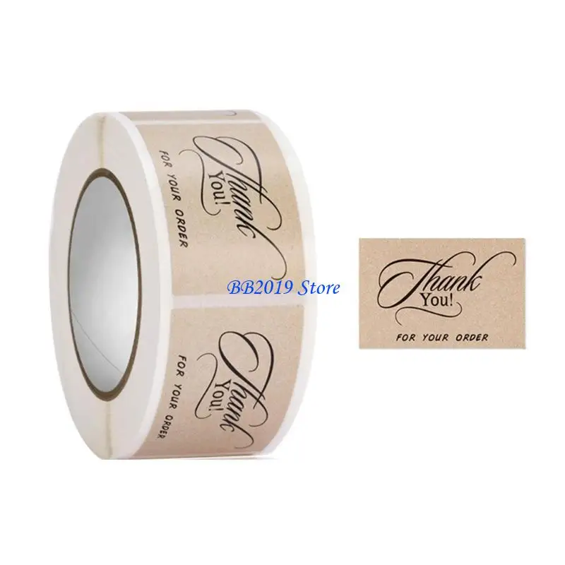 

Q0KB 350 Pieces/Roll Thank You Stickers Adhesive Labels Roll for Business Birthday Gift Bags Wedding Presents Labels