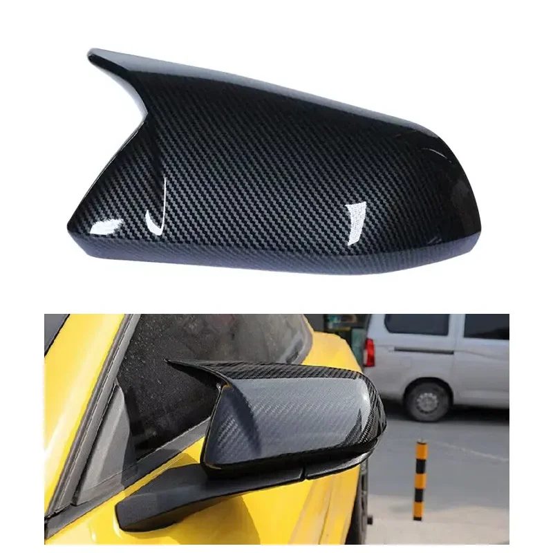For 2015-2024 Ford Mustang Medium Rearview Mirror Shell Cover Horn Rearview Mirror Cap Car Decoration