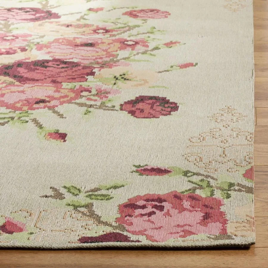 

ic Vintage Floral Runner Rug for Hallway or Entryway Beige Red 2'3 x 8