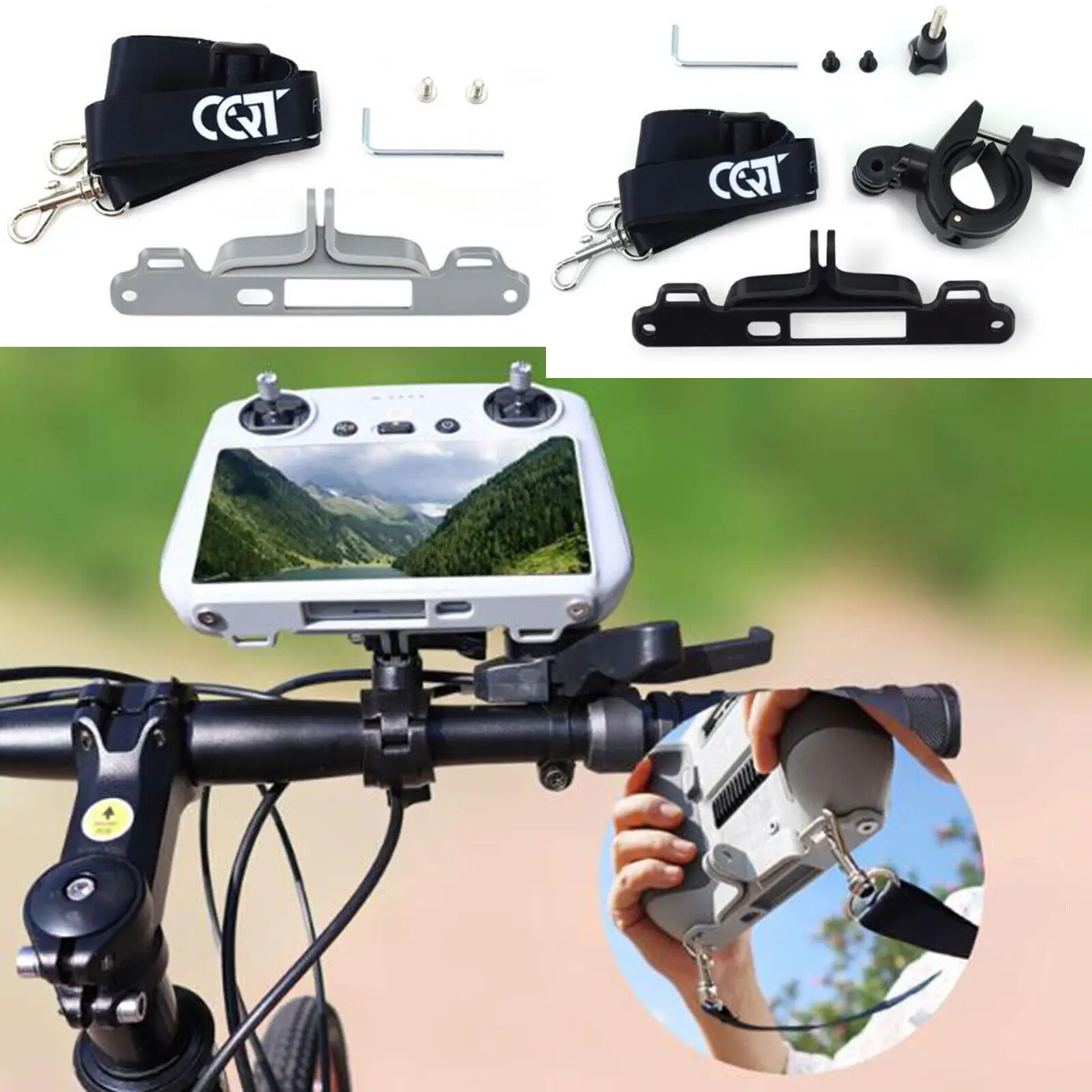 

For DJI Mini 3 Pro Remote Control With Screen Bicycle Stand Bike Mounting Bracket & Strap Set For DJI Mini 3 Pro Accessories