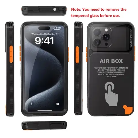 Window photography underwater touch screen is suitable for iPhone XS 16 15 14 13 12 17 Pro Max IP68 waterproof mobile phone case