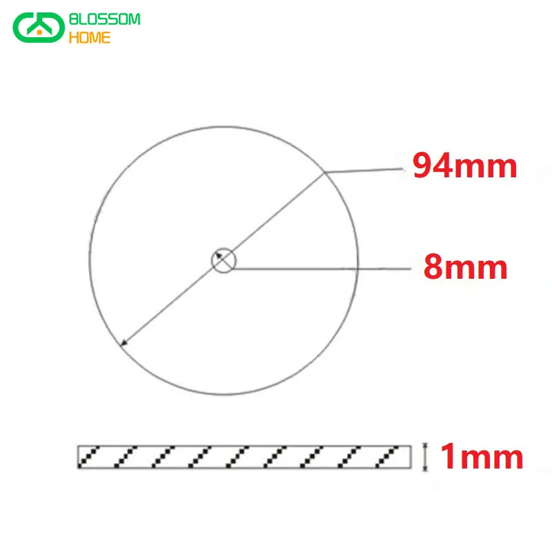 Dial clockwise round piece 360 degree stainless steel measuring instrument 94x8x1