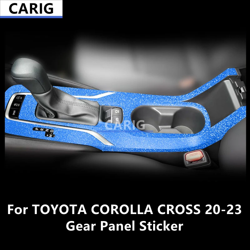 

For TOYOTA COROLLA CROSS 20-23 Gear Panel Sticker Modified Carbon Fiber Interior Car Protective Film Accessories Modification